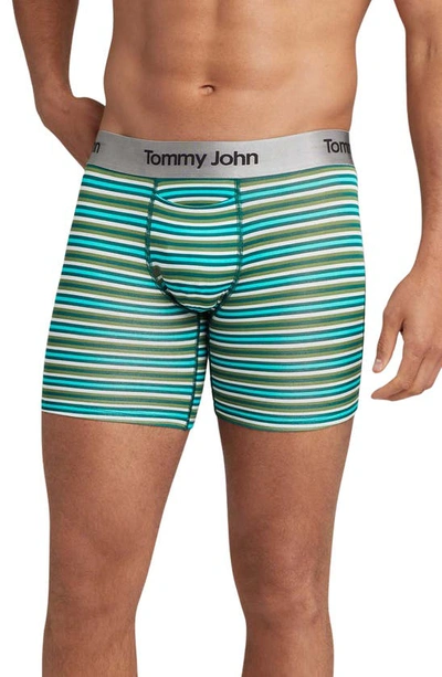 Tommy John Second Skin 6-inch Boxer Briefs In Omphalodes Globe Stripe