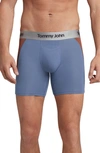 Tommy John Second Skin 6-inch Boxer Briefs In Vintage Indigo / Cappuccino