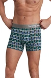 Tommy John 4-inch Cool Cotton Boxer Briefs In Heather Grey Pine Mountain