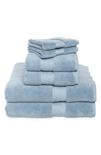 Nordstrom 6-piece Hydrocotton Bath Towel, Hand Towel & Washcloth Set In Blue Chambray