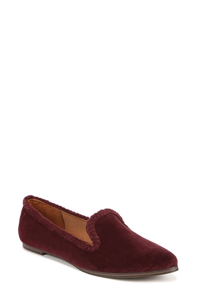 Zodiac Hill Braided Loafer In Wine Sangria Velvet