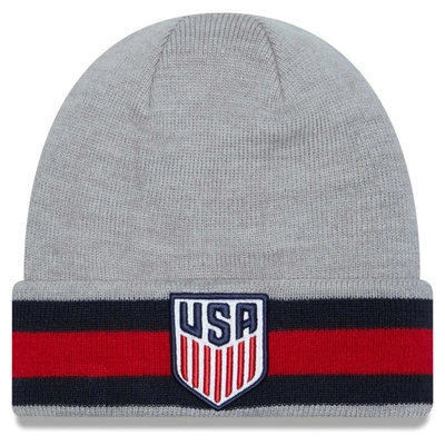 New Era Gray Usmnt Banded Cuffed Knit Hat