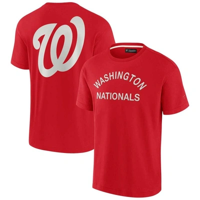 Fanatics Signature Unisex  Red Washington Nationals Super Soft Short Sleeve T-shirt