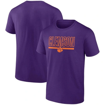 Profile Men's  Purple Clemson Tigers Big And Tall Team T-shirt