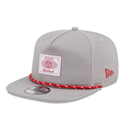 New Era Gray Atlanta United Fc Established Patch 9forty A-frame Trucker Adjustable Hat