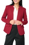 Gibsonlook Inverted Notch Collar Cotton Blend Blazer In Cabernet