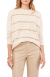 Vince Camuto Sequin Stripe Sweater In Malted