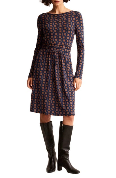 chinese dress ladies Naomi Long Sleeve Jersey Dress-Black