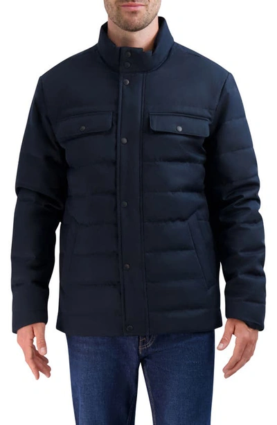 Cole Haan Quilted Jacket In Dark Blue