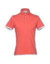 Brunello Cucinelli Polo Shirts In Brick Red