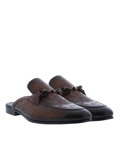 Robert Graham Orbit Smoking Slipper In Cognac