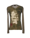 Just Cavalli T-shirts In Military Green