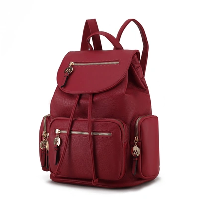 Mkf Collection By Mia K Ivanna Vegan Leather For Women's Oversize Backpack In Red