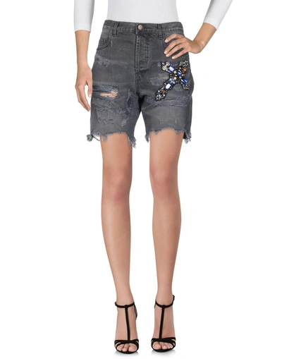 Faith Connexion Denim Shorts In Grey