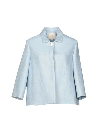 Maje Sartorial Jacket In Sky Blue