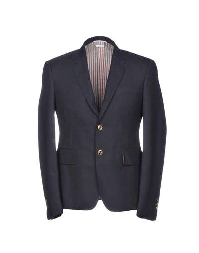 Thom Browne Blazer In Dark Blue