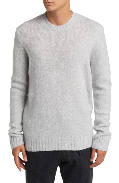 Nn07 Lee Crewneck Wool Blend Sweater In Light Grey Melange