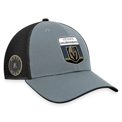 Fanatics Branded  Gray/black Vegas Golden Knights Authentic Pro Home Ice Trucker Adjustable Hat