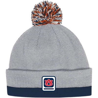 Under Armour Gray Auburn Tigers 2023 Sideline Performance Cuffed Knit Hat With Pom