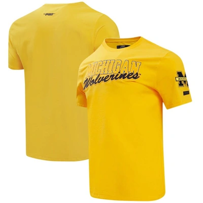 Pro Standard Maize Michigan Wolverines Classic T-shirt