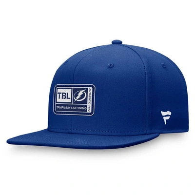 Fanatics Branded  Blue Tampa Bay Lightning Authentic Pro Training Camp Snapback Hat