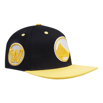Pro Standard Black/yellow Golden State Warriors Sneaker Hook Snapback Hat
