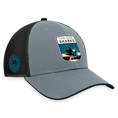 Fanatics Branded  Gray/black San Jose Sharks Authentic Pro Home Ice Trucker Adjustable Hat