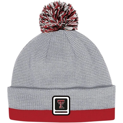 Under Armour Gray Texas Tech Red Raiders 2023 Sideline Performance Cuffed Knit Hat With Pom