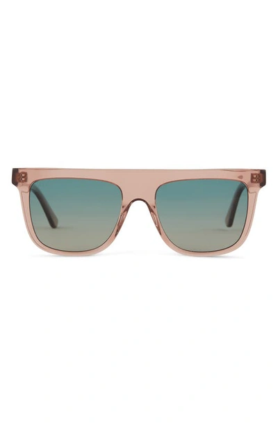 Diff Stevie 55mm Gradient Flat Top Sunglasses In Turquoise Sea Gradient