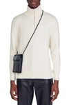 Sandro Trucker Wool & Cotton Half Zip Sweater In Ecru