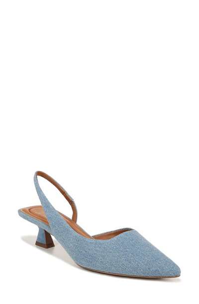 Sarto By Franco Sarto Devin Pointed Toe Slingback Pump In Denim