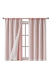 Vcny Home Set Of 2 Ellie Blackout Panel Pair Curtain Panels In Blush