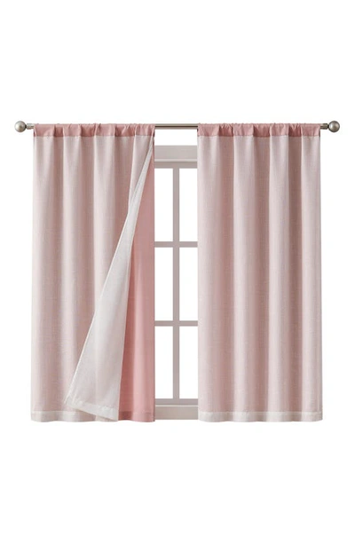 Vcny Home Set Of 2 Ellie Blackout Panel Pair Curtain Panels In Blush