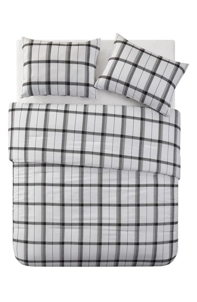 Vcny Home Ivy Plaid Comforter & Sham Set In Grey