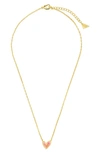 Sterling Forever Amanda Enamel Heart Pendant Necklace In Gold