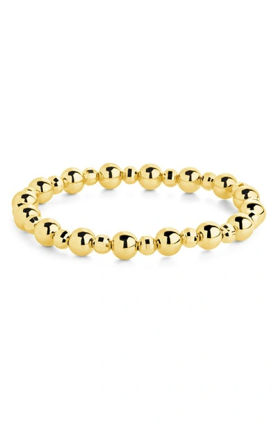 Sterling Forever Summer Beaded Stretch Bracelet In Gold