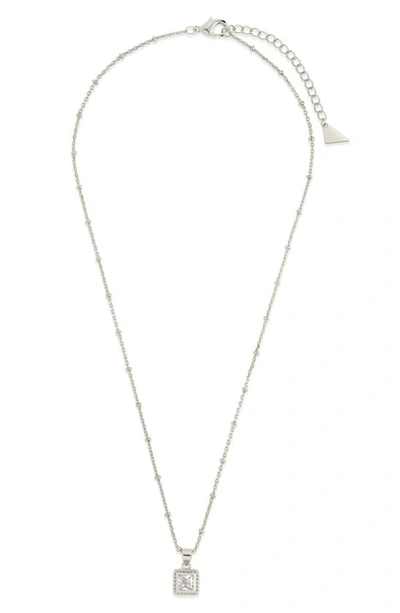 Sterling Forever Cassia Cubic Zirconia Pendant Necklace In Silver