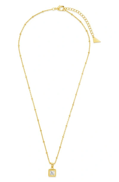Sterling Forever Cassia Cubic Zirconia Pendant Necklace In Gold