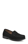 White Mountain Footwear Cashews Penny Loafer In Black/ Suede