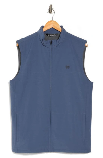 Travismathew Heater Stretch Vest In Vintage Indigo
