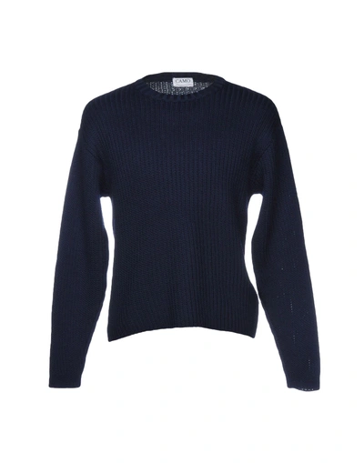 Camo Sweaters In Dark Blue