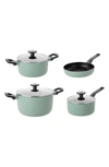 Berghoff Leo 7-piece Cookwear Set In Green/ Black