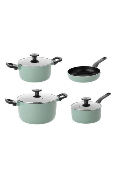 Berghoff Leo 7-piece Cookwear Set In Green/ Black