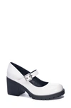 Dirty Laundry Lucky Lug Sole Mary Jane Pump In White