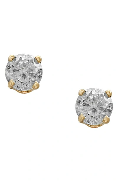 Effy 14k White Gold Round Diamond Stud Earrings In Yellow Gold