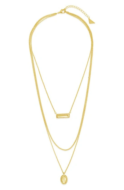 Sterling Forever Hartley Layered Pendant Necklace In Gold