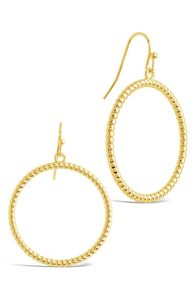 Sterling Forever Terina Hoop Drop Earrings In Gold