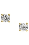 Effy 14k White Gold Prong Set Round Cut Diamond Stud Earrings In Yellow Gold