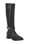 Calvin Klein Daphny Knee High Boot In Black