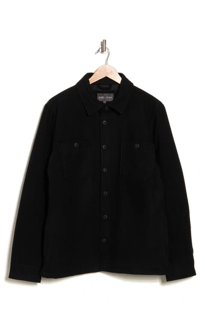 Slate & Stone Wool Blend Shirt Jacket In Black